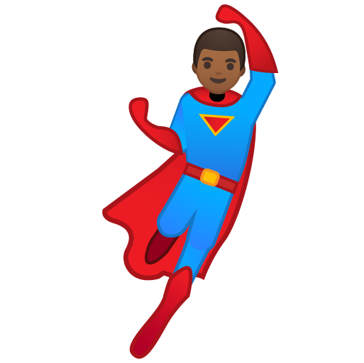 Man Superhero: Medium-Dark Skin Tone, the design in this release