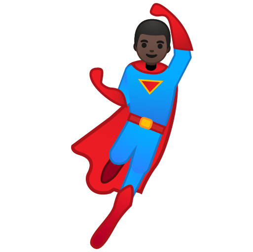 Man Superhero: Dark Skin Tone, the design in this release