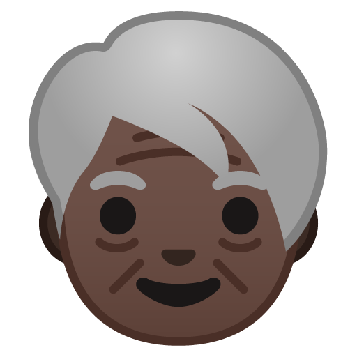 Older Person: Dark Skin Tone, the previous design