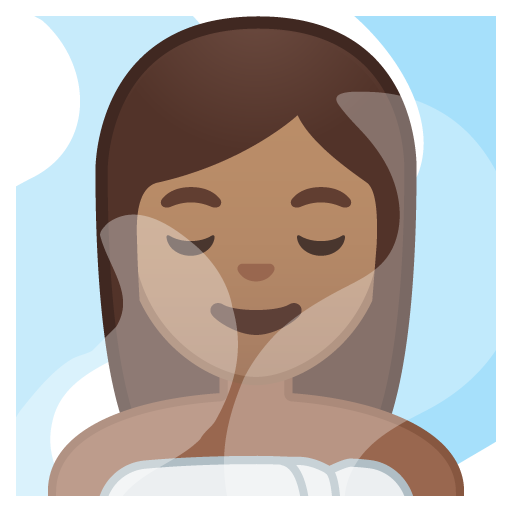 Person in Steamy Room: Medium Skin Tone, the previous design
