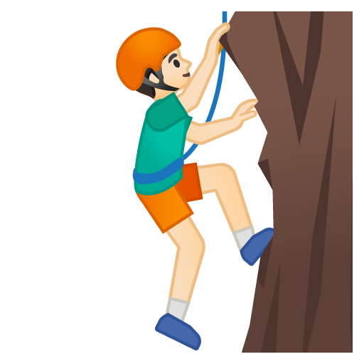 Man Climbing: Light Skin Tone, the previous design
