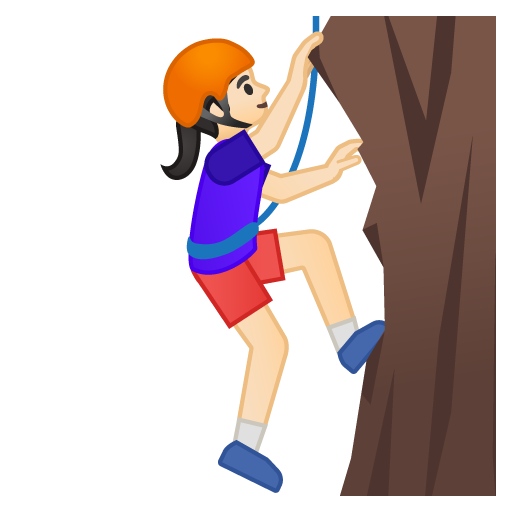 Person Climbing: Light Skin Tone, the previous design