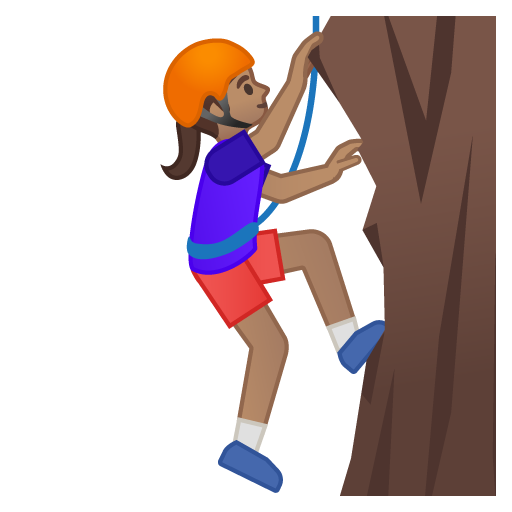 Person Climbing: Medium Skin Tone, the previous design