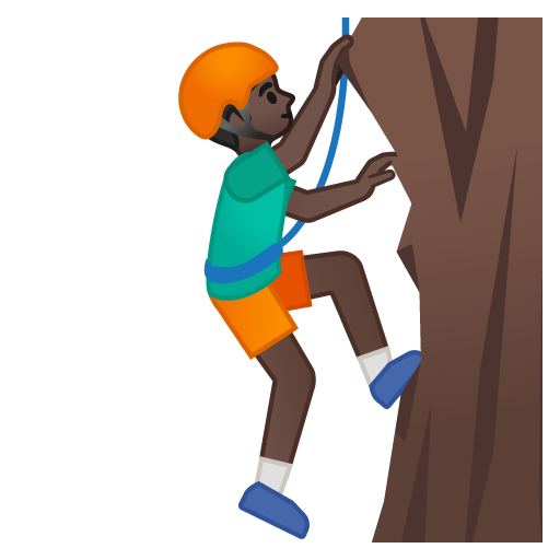 Man Climbing: Dark Skin Tone, the previous design