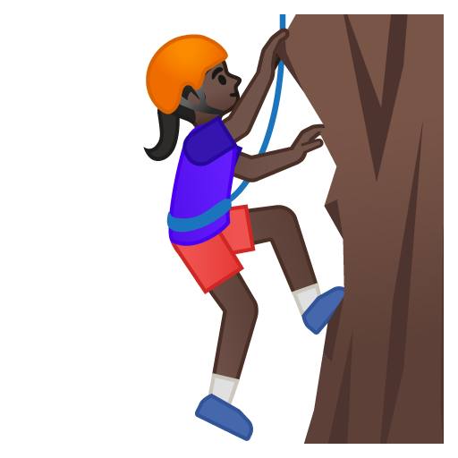 Person Climbing: Dark Skin Tone, the previous design