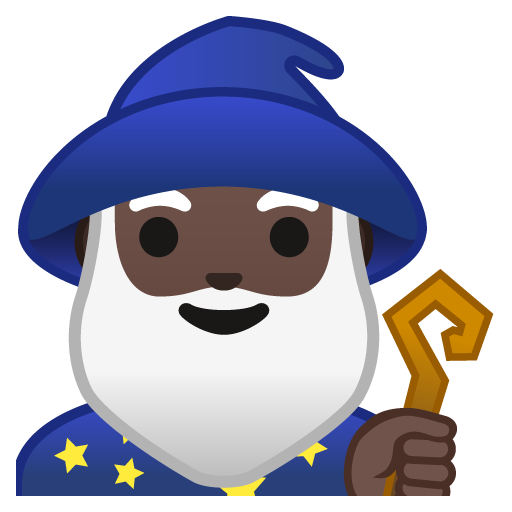 Man Mage: Dark Skin Tone, the previous design
