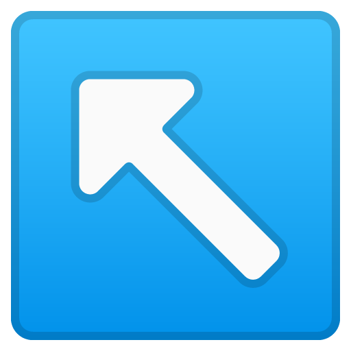 Up-Left Arrow as drawn by Google in Android 9.0