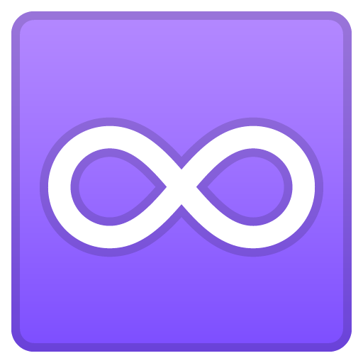 Infinity as drawn by Google in Android 9.0