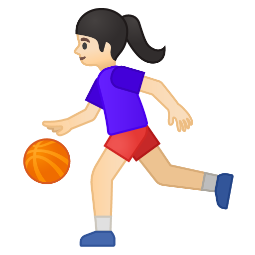 Woman Bouncing Ball: Light Skin Tone, the previous design