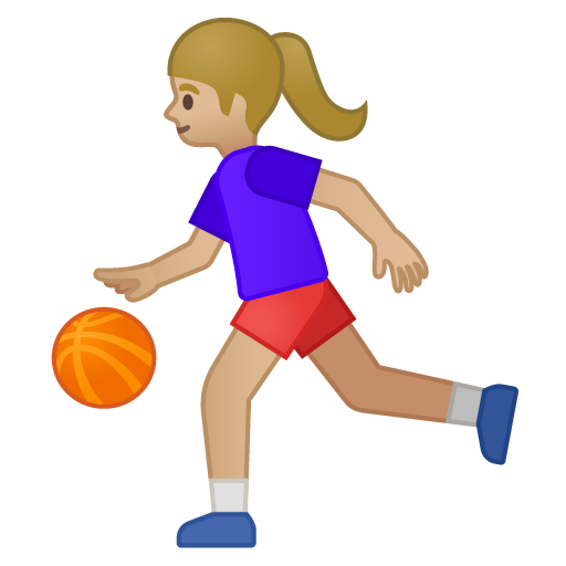 Woman Bouncing Ball: Medium-Light Skin Tone, the previous design