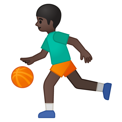 Person Bouncing Ball: Dark Skin Tone, the previous design