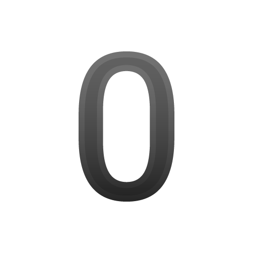 Digit Zero as drawn by Google in Android 9.0