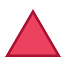 Red Triangle Pointed up as drawn by HTC in Sense 7