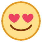 Smiling Face with Heart-Eyes as drawn by HTC in Sense 7