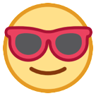 Smiling Face with Sunglasses as drawn by HTC in Sense 7