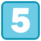 Keycap: 5 as drawn by HTC in Sense 7