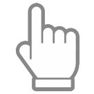 backhand index pointing up as rendered by HTC