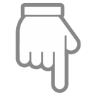 Backhand Index Pointing Down as drawn by HTC in Sense 8
