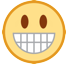 grinning face as rendered by HTC