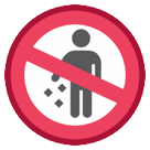 No Littering as drawn by HTC in Sense 8