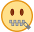 Zipper-Mouth Face as drawn by HTC in Sense 8