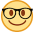 faccina nerd as rendered by HTC