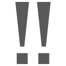 double exclamation mark as rendered by HTC