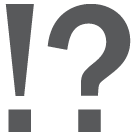 exclamation question mark as rendered by HTC