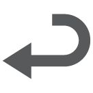 right arrow curving left as rendered by HTC