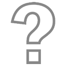 white question mark as rendered by HTC