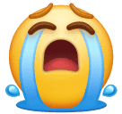 Loudly Crying Face as drawn by Huawei in Harmony OS 4.0