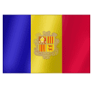 flag: Andorra as rendered by Huawei