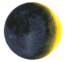 waxing crescent moon as rendered by Huawei