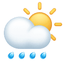 sun behind rain cloud as rendered by Huawei