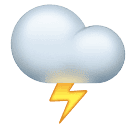 nuage avec éclair as rendered by Huawei