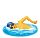 man swimming as rendered by Huawei