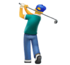 man golfing as rendered by Huawei