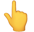 backhand index pointing up as rendered by Huawei