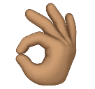 OK hand: medium skin tone as rendered by Huawei