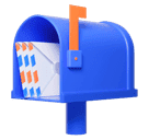 open mailbox with raised flag as rendered by Huawei