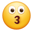 faccina che bacia as rendered by Huawei