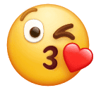 face blowing a kiss as rendered by Huawei
