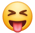 وجه بعينين مغلقتين ولسان متدلٍ as rendered by Huawei