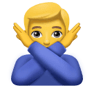 man gesturing NO as rendered by Huawei