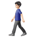 man walking: light skin tone as rendered by Huawei