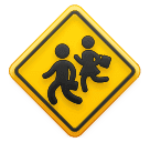 children crossing as rendered by Huawei