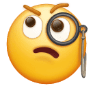 Face with Monocle as drawn by Huawei in Harmony OS 5.0
