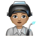 factory worker: medium-light skin tone as rendered by Huawei
