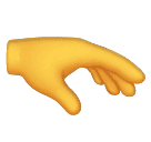 palm down hand as rendered by Huawei