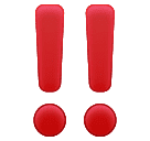 double exclamation mark as rendered by Huawei